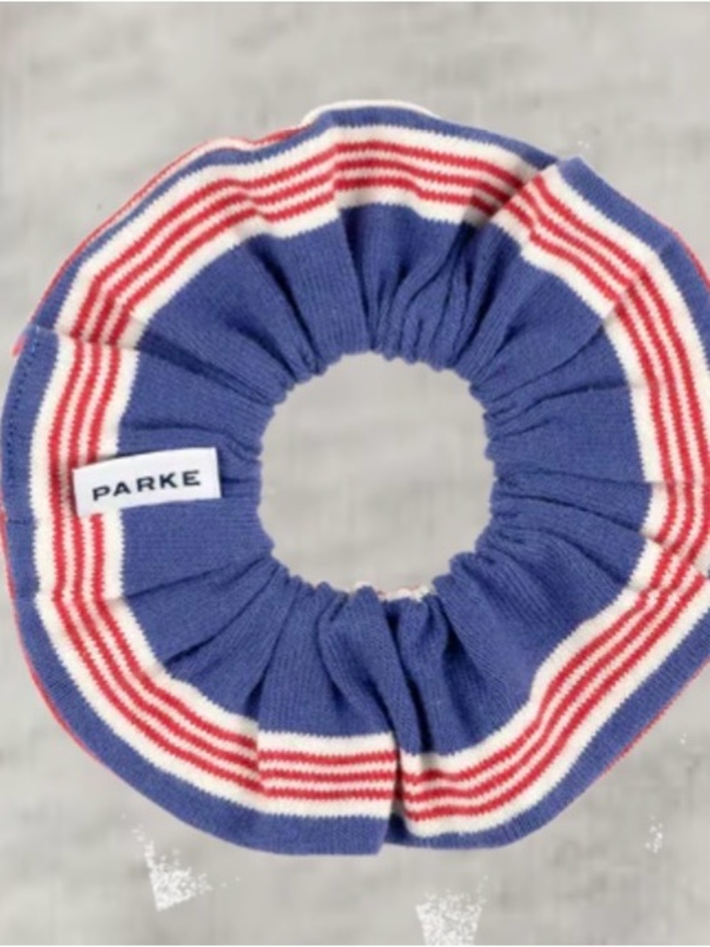 PARKE Blue red coastal stripe Scrunchie new!!!